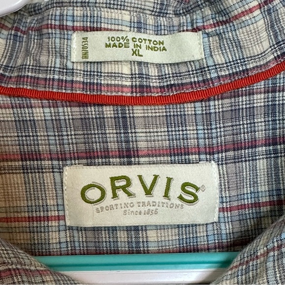Orvis Plaid Short Sleeve Button Down Shirt - Picture 5 of 5
